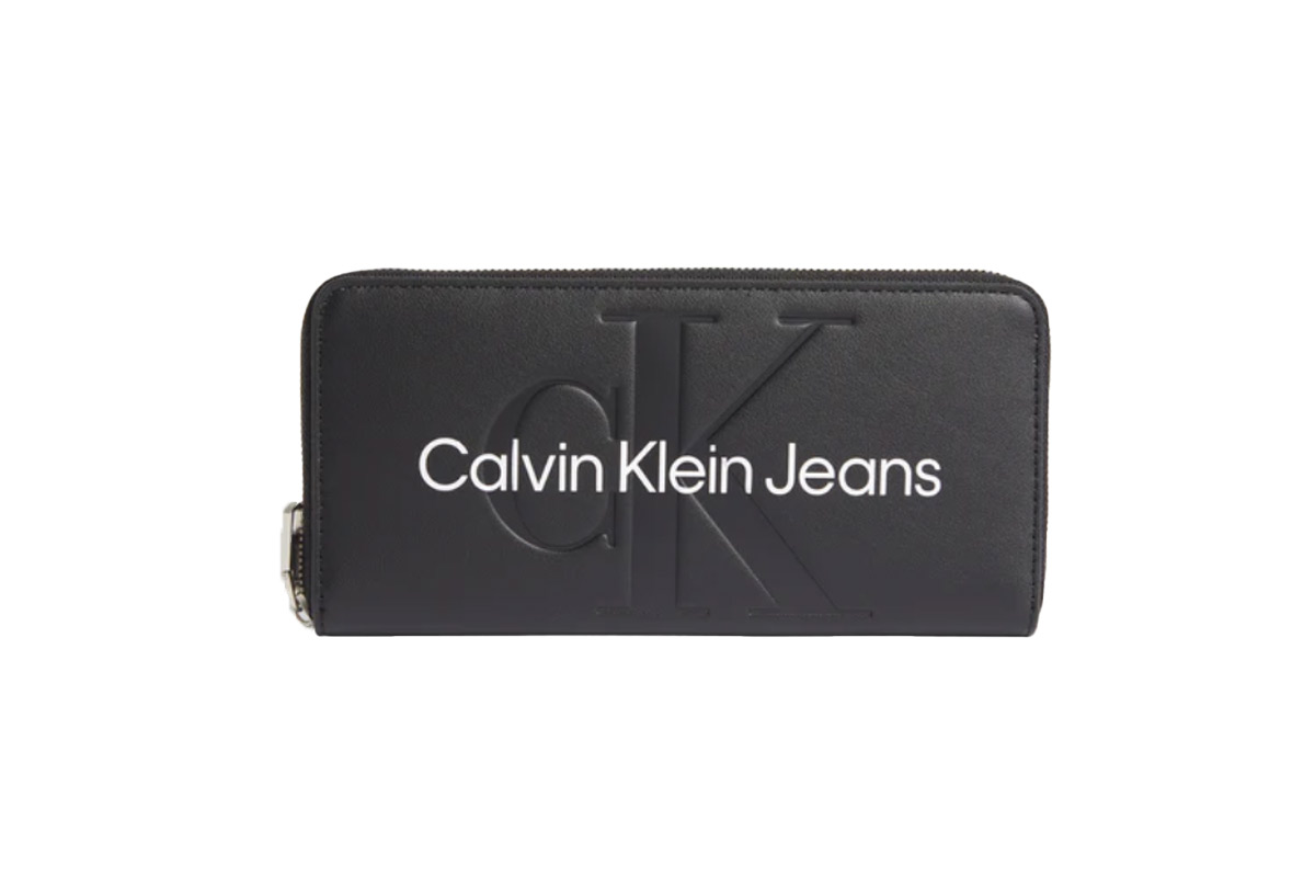Calvin Klein Sculpted Zip Around Mono Πορτοφόλι (K60K610358 BDS) Μαύρο